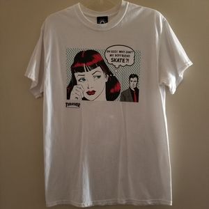 Thrasher Graphic Skater T-Shirt White Size M